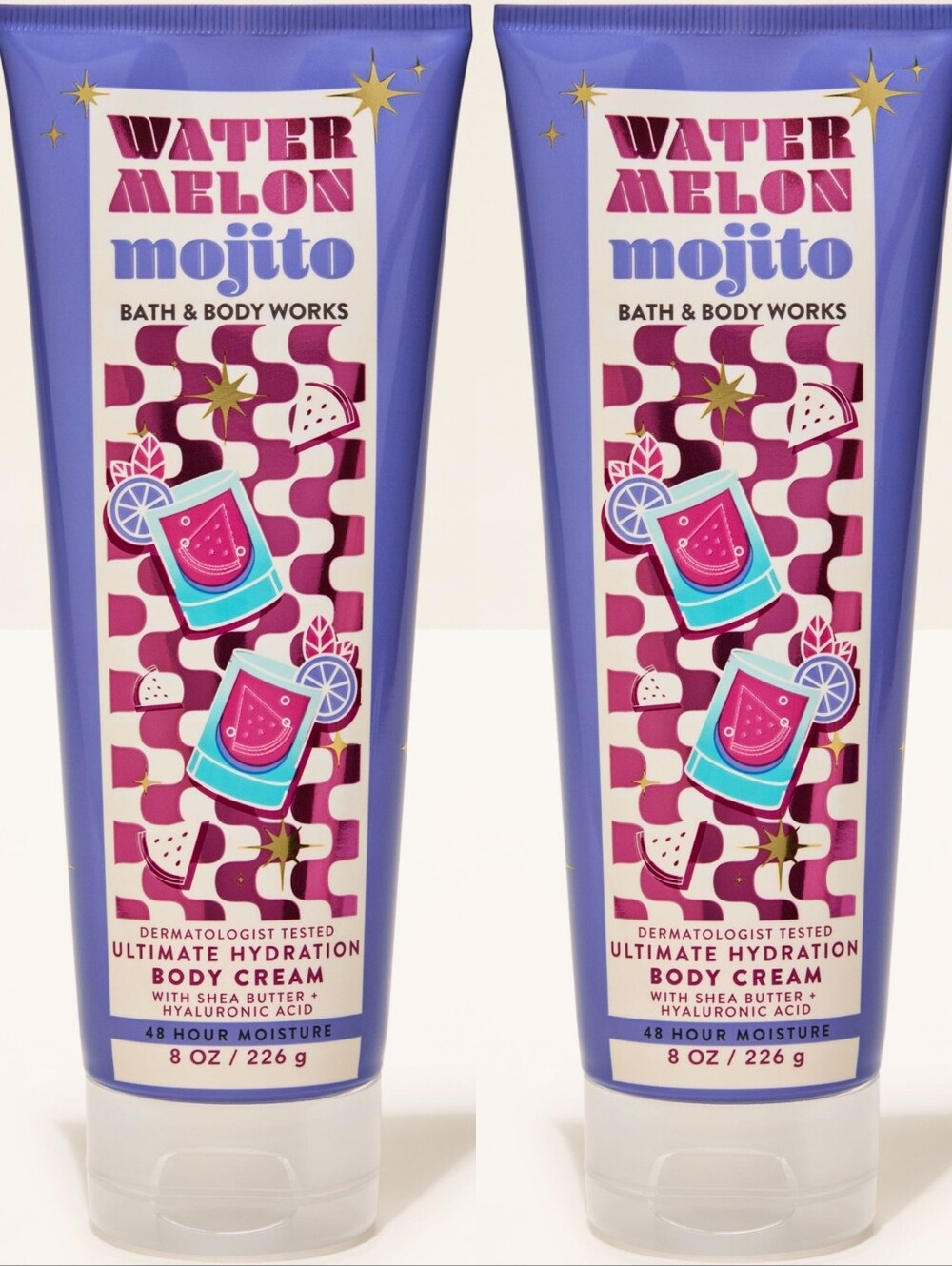 Bath & Body Works Watermelon Mojito Ultimate Hydration Body Cream Set of 2 NEW